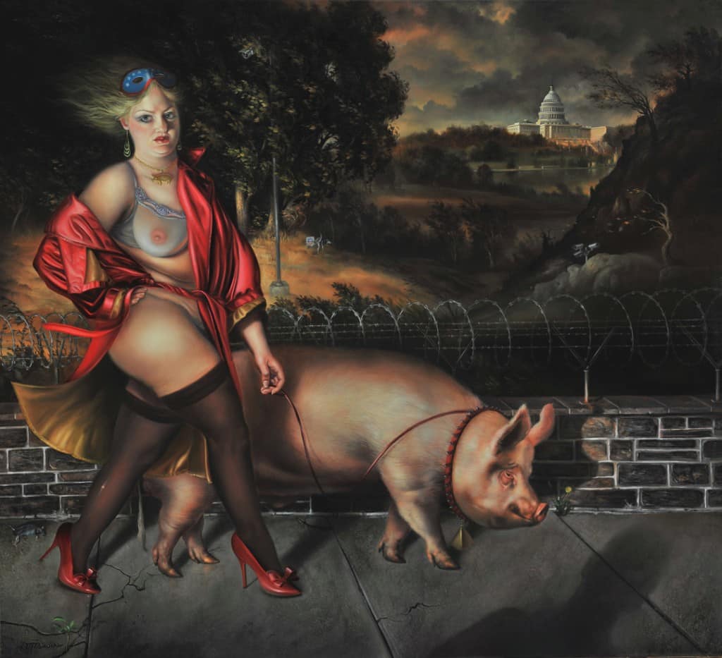 Pig-Walker-III-22-x-24-oil-on-linen