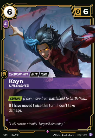 There’s no hesitation in the art of Kayn Unleashed—only the blur of motion and a hunger for blood.