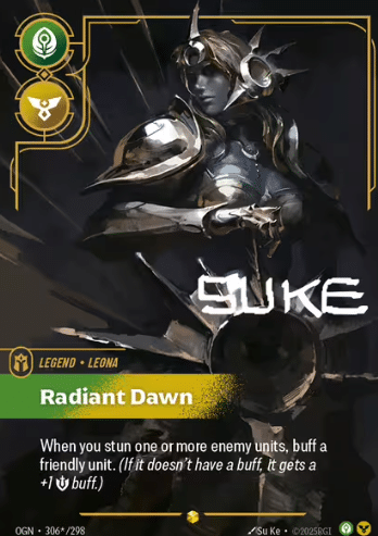 signed variant of Radiant Dawn