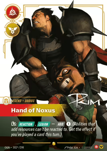 signed variant of Hand of Noxus